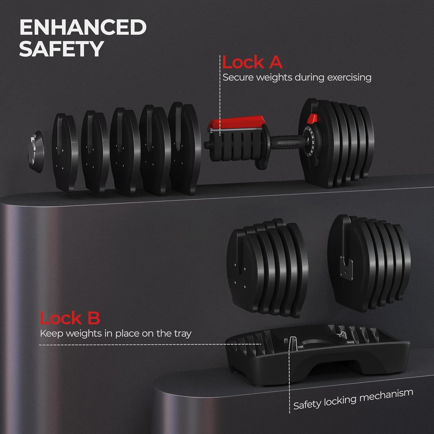 Pulse Gears Pro Adjustable Dumbbell Set 90lb