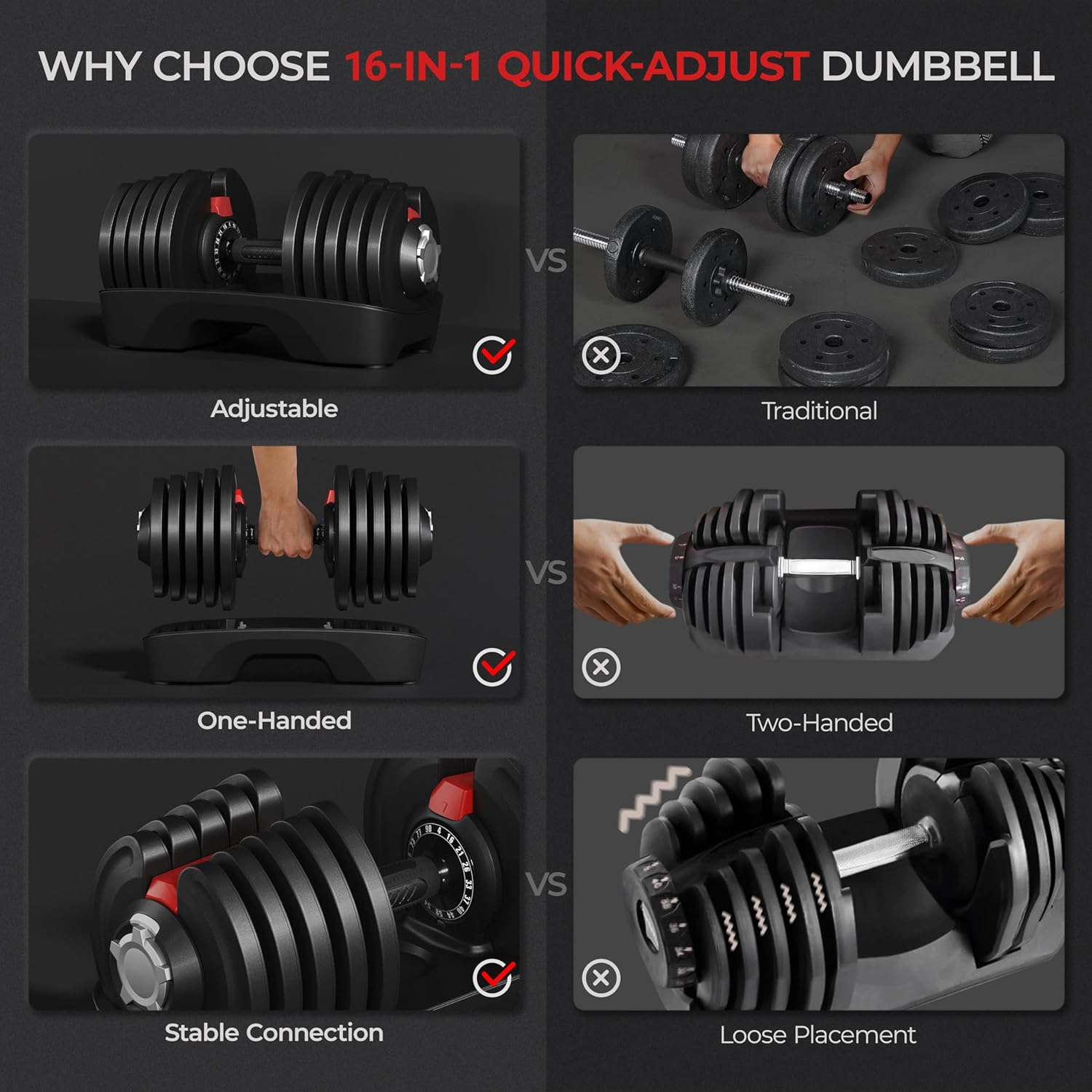 Pulse Gears Pro Adjustable Dumbbell Set 90lb
